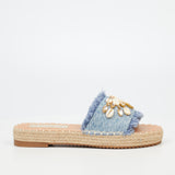 Cassia - Sandals Slides - Denim