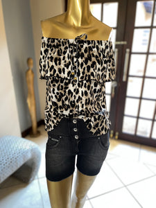 Boutique Collection - Frill Top - Leopard
