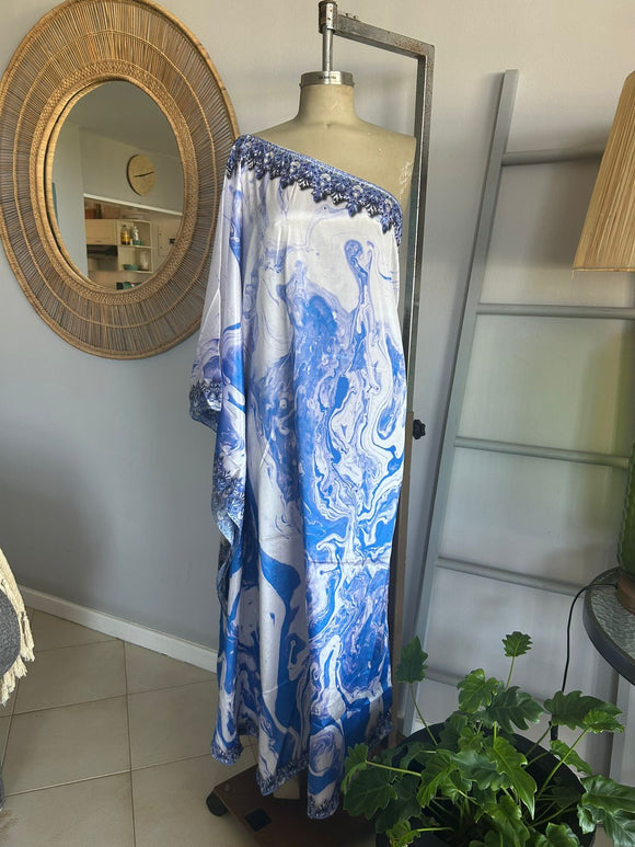 Luxury Silk Crepe One Shoulder Dress