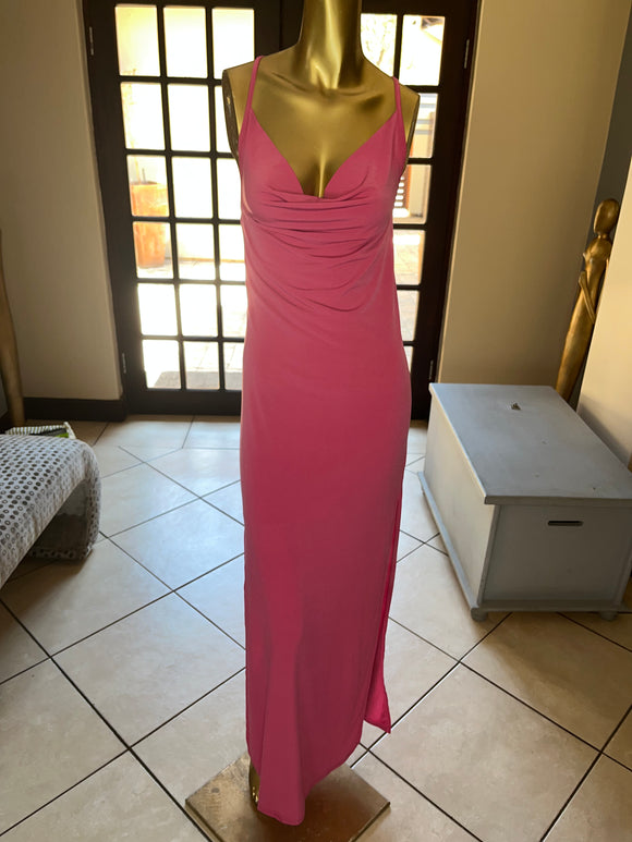Boutique Collection - Slinky Long Cowel Neck and low back Dress