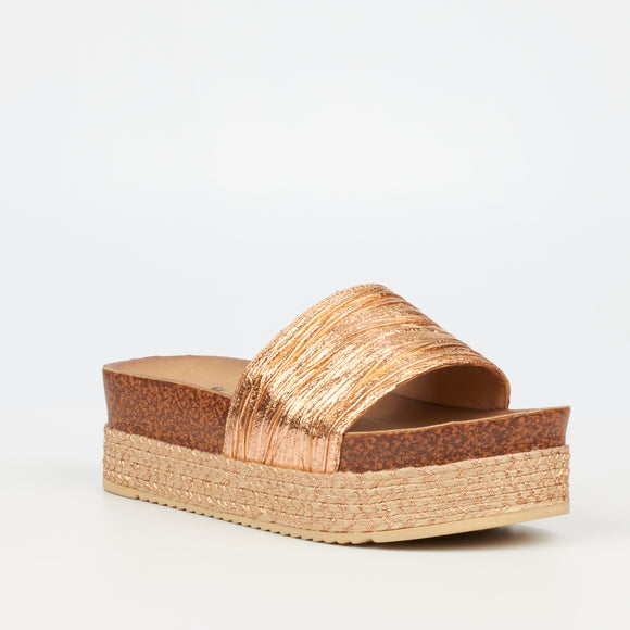 Peacan 1 - Slides - Rose Gold - last pairs size 4 & 7