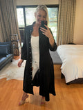 J-Lo Shirt Dress - Black Rayon Linen