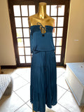 Boutique Collection - Satin Boobtube Maxi Dress - Teal