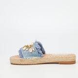 Cassia - Sandals Slides - Denim