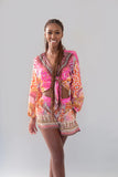 Luxury Silk Crepe - Shorts - Pink Craze Mosaic