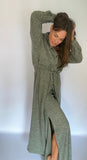 Olive Jami Knit Dress Coat