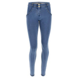 Freddy WR.UP Regular Rise Skinny fit trousers - light denim - Yellow stitch