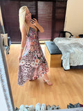 Luxury Silk Crepe Maxi Dress Halter