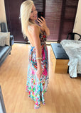 Luxury Silk Crepe Maxi Dress Halter